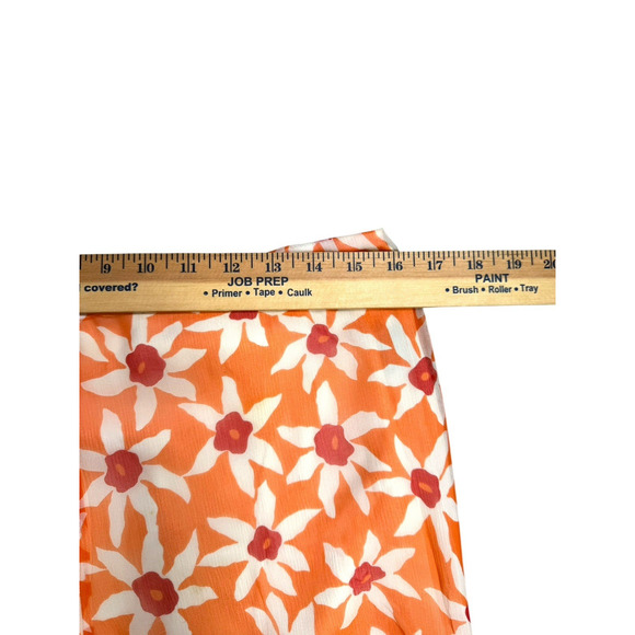 Ralph Lauren Black Label Silk Pants Womens Size 10 Floral Flowy Orange Lined - Picture 5 of 10